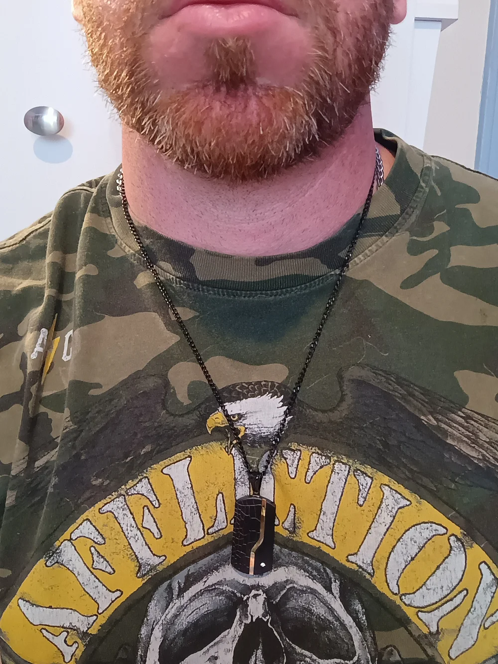 Invicta Elements collection dog tag pendant necklace. Mens